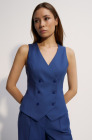 Double-breasted waistcoat, sapphire blue