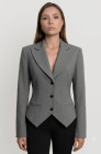 Cropped jacket, grey