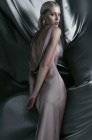 Backless dress, powder