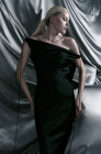 Backless dress, black