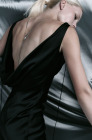 Backless dress, black