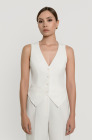 Fitted waistcoat, milk white