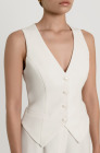 Fitted waistcoat, milk white