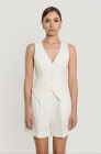 Fitted waistcoat, milk white