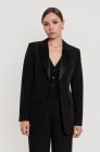 Tuxedo with satin lapels, black