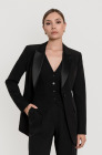 Tuxedo with satin lapels, black