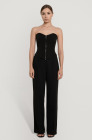 Zip-up corset, black