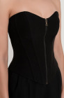 Zip-up corset, black