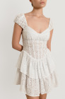 Corset dress, white lace