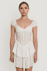 Corset dress, white lace