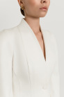 Semi-raglan tailored blazer, ivory