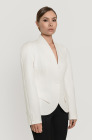 Semi-raglan tailored blazer, ivory