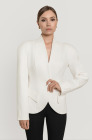 Semi-raglan tailored blazer, ivory