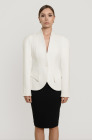 Semi-raglan tailored blazer, ivory