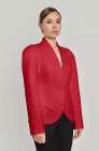 Semi-raglan tailored blazer, scarlet