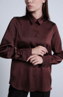 Classic blouse, dark chocolate