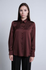 Classic blouse, dark chocolate