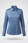 Blouse with relief, grey-blue