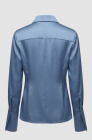 Blouse with relief, grey-blue