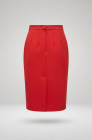 Pencil skirt, red