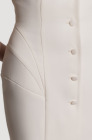 Tailored open-back vest dress, milk