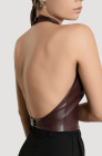 Shirtfront, burgundy