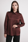 Classic blouse, dark chocolate