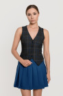 Pleated skirt, sapphire blue
