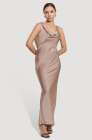 Backless dress, powder