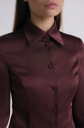 Blouse with reliefs, dark chocolate