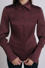 Blouse with reliefs, dark chocolate