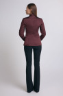 Blouse with reliefs, dark chocolate