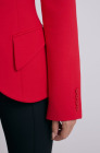 Semi-raglan tailored blazer, scarlet