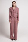 Corset blazer, powdery pinstripe