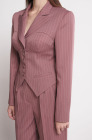 Corset blazer, powdery pinstripe